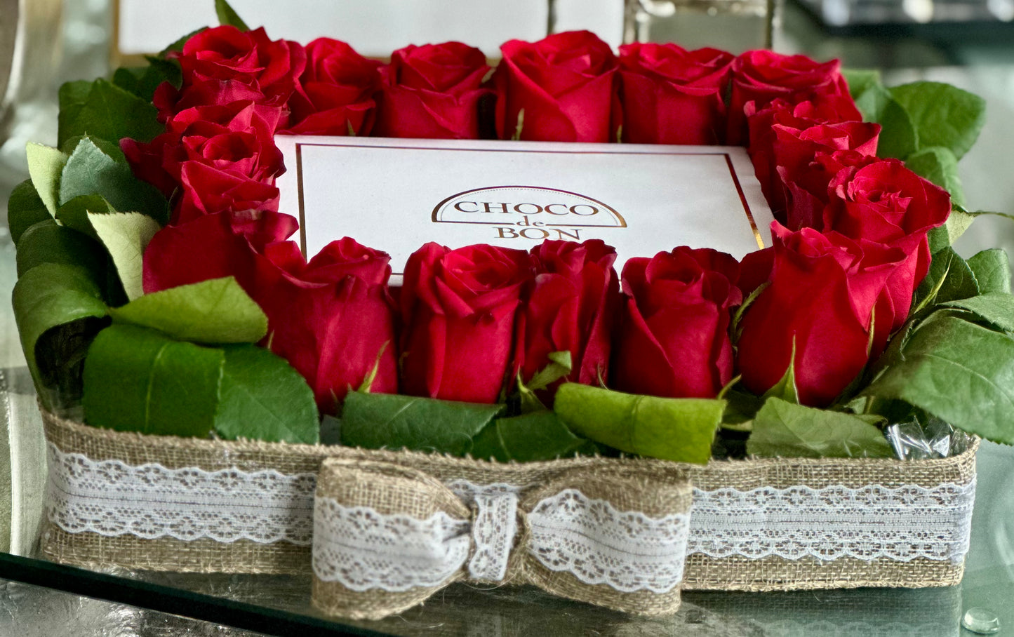 Flowers and chocolate box signature gift