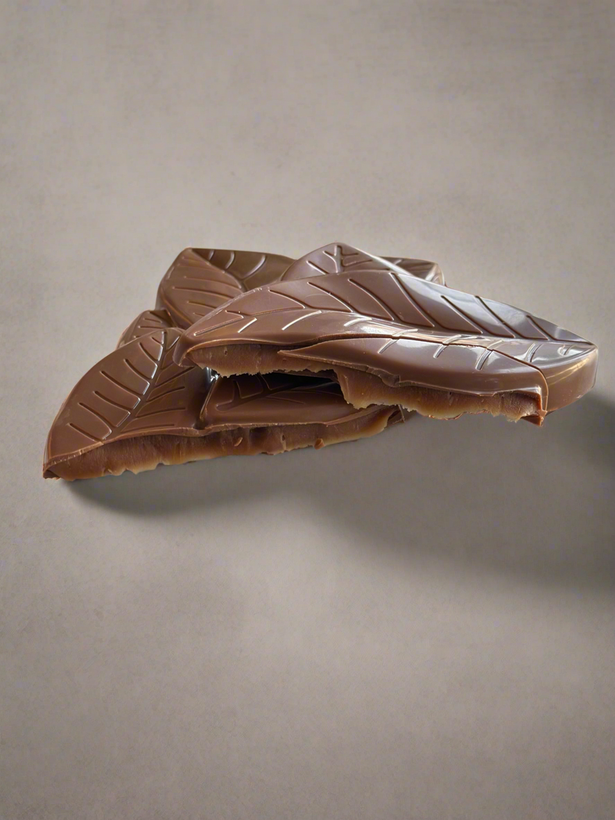 Milk chocolate bar filled with caramel