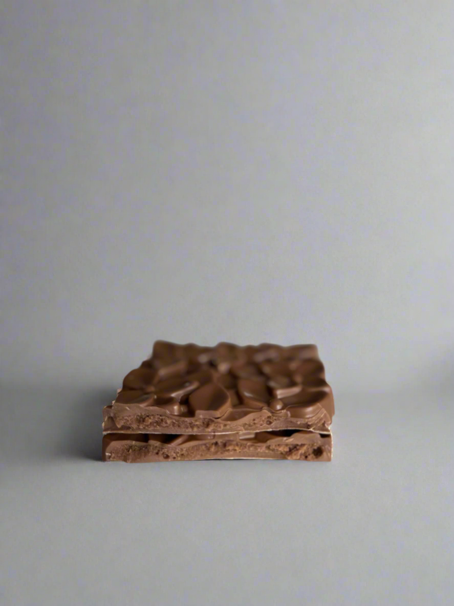 Broken milk chocolate bar