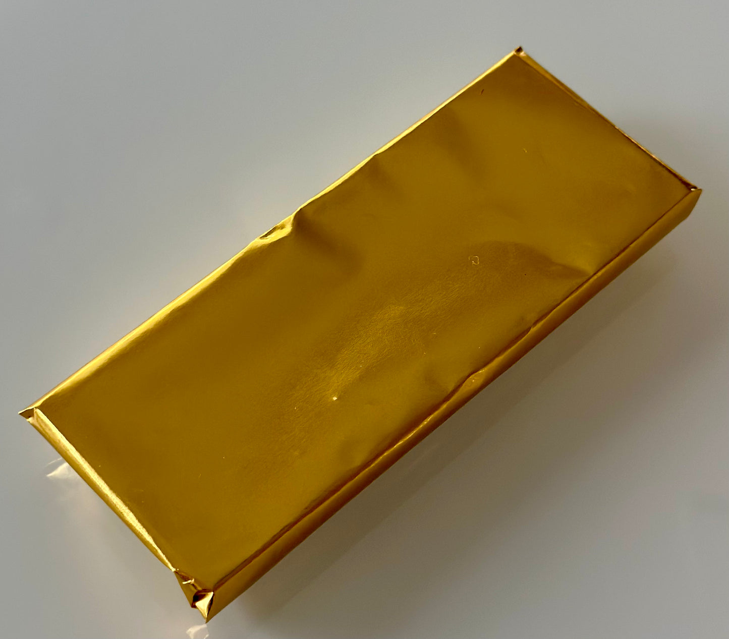 Gold wrapped chocolate bar