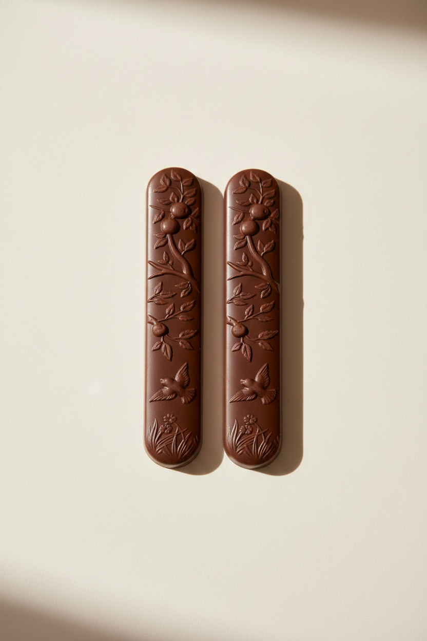 2 milk chocolate bars with bird design #chocolate #chocodebon #bonbon #milkchocolatebar 