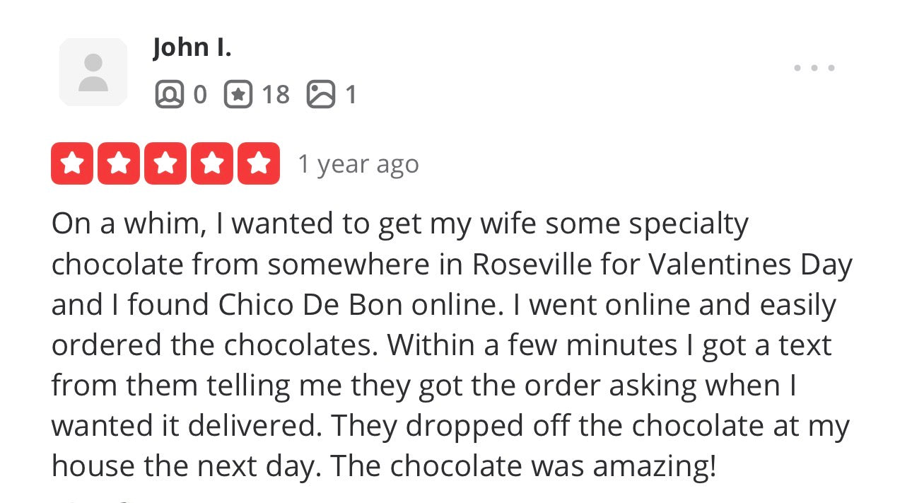 Yelp review